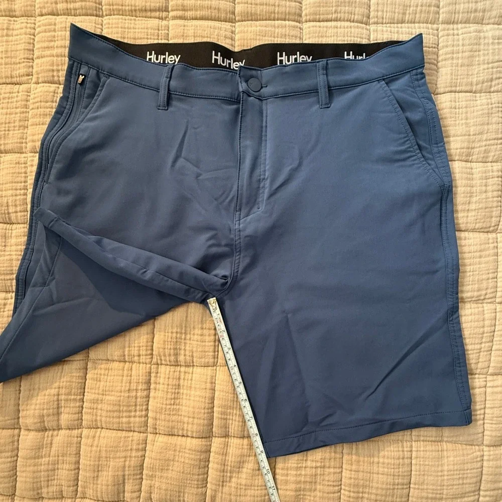 Hurley Shorts Mens 38 Blue‎ Hybrid Stretch Quick Dry Chino Style